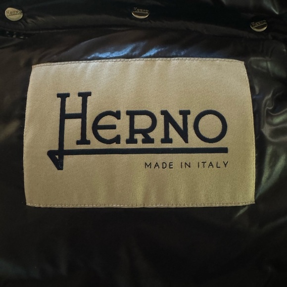 Herno Women’s Button Zip Front Glen Plaid Down Quilted Jacket Black White IT 46 - Picture 5 of 16